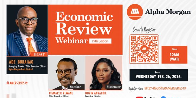 Alpha Morgan to Host nineteenth Economic Review Webinar